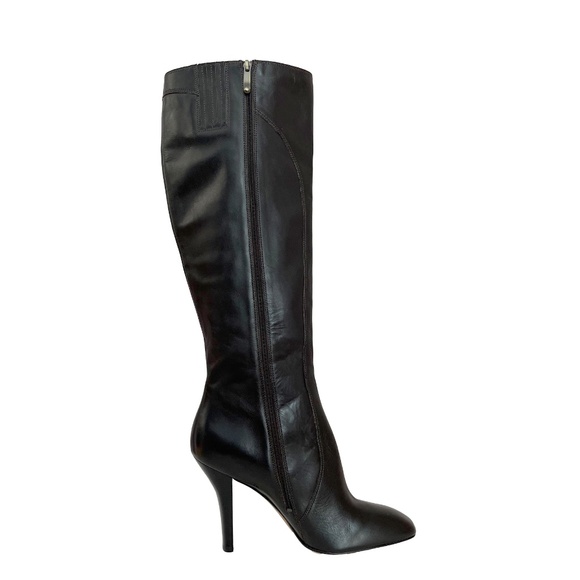 Espresso Leather Tall Boots - Picture 3 of 15